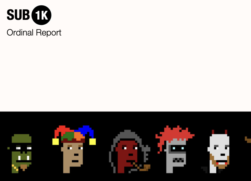 Sub1k: Ordinal Punks Collection Overview